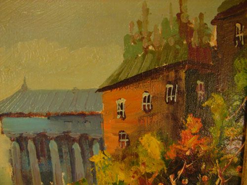 Spinelli Signed Original Oil Painting Parisian Ci - 4