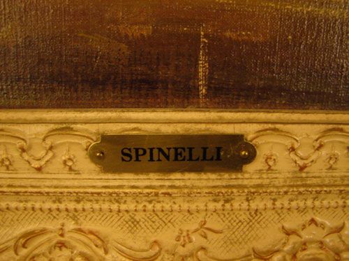 Spinelli Signed Original Oil Painting Parisian Ci - 8