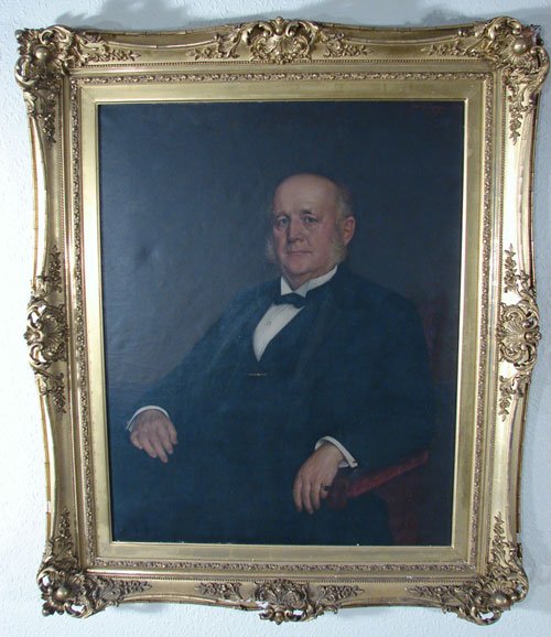 ANTIQUE OIL PAINTING PORTRAIT Signed M B RAY - 2