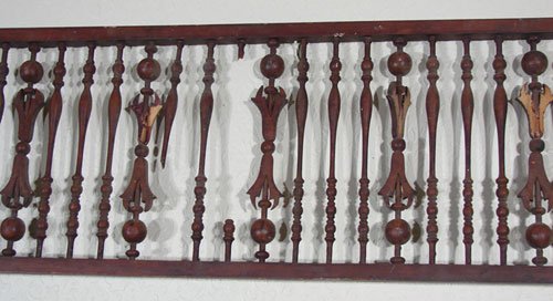 Antique Stick & Ball Type Doorway Fretwork. Some - 3