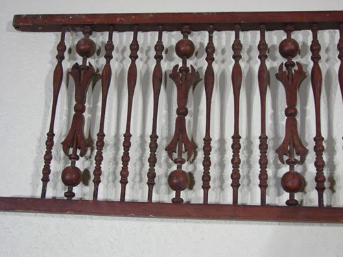 Antique Stick & Ball Type Doorway Fretwork. Some - 4