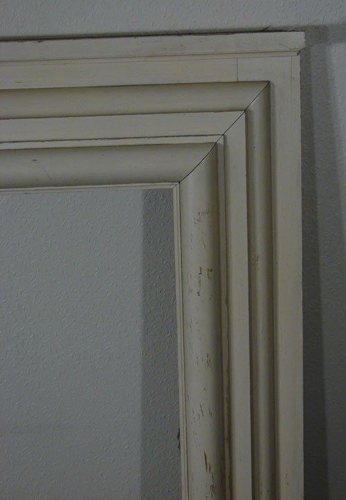 Antique Painted Wood Fireplace Mantle. 19th c. Si - 2