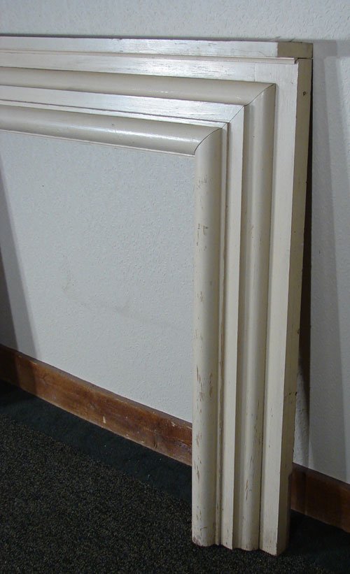 Antique Painted Wood Fireplace Mantle. 19th c. Si - 5