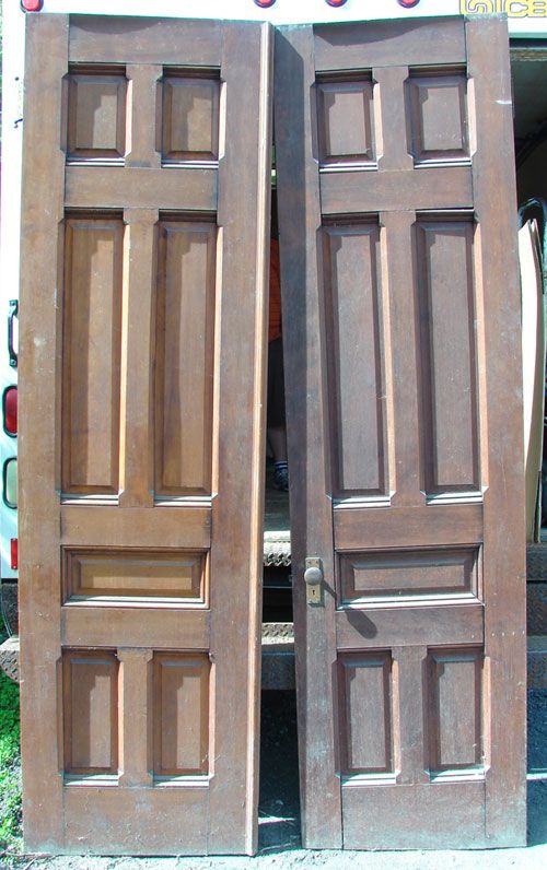 Set of Double Parlor Doors, Victorian Walnut - 2