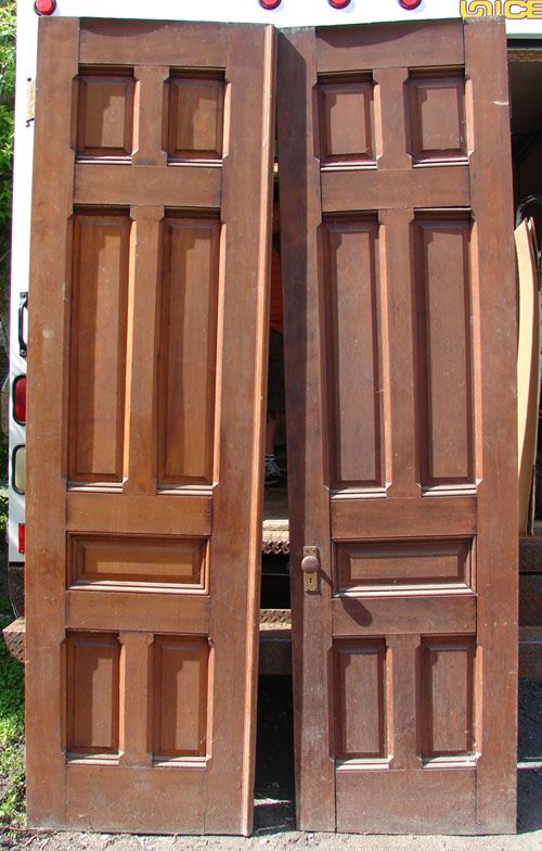 Set of Double Parlor Doors, Victorian Walnut - 3