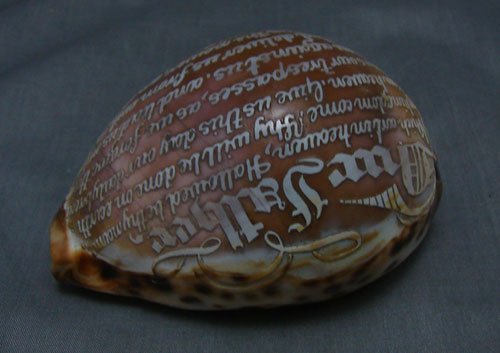 Antique Carved Shell Cameo Lords Prayer. Excellen - 2