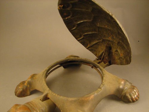 Antique Mechanical Turtle Form Cuspidor. Missing  - 3