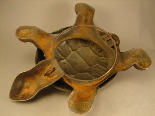 Antique Mechanical Turtle Form Cuspidor. Missing  - 6