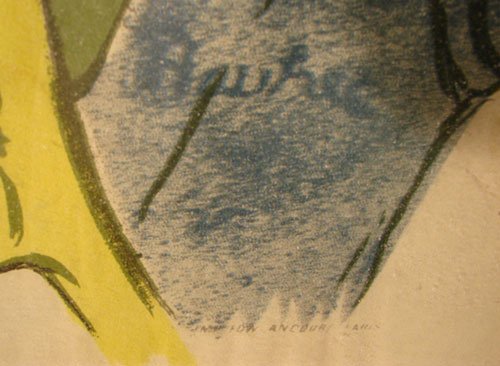 Toulouse Lautrec Vintage Reproduction Print. Anti - 5