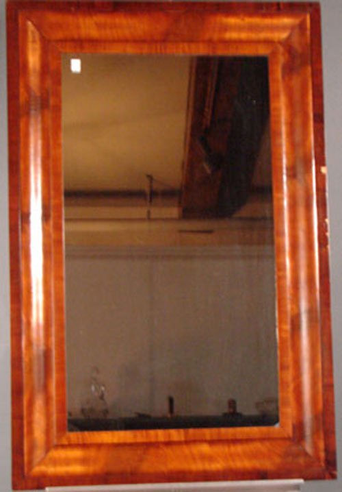 Antique American Empire Ogee Hanging Mirror, crot