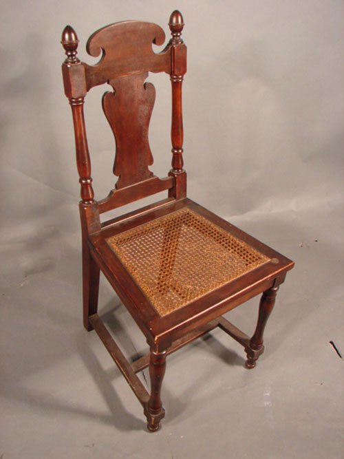 Sligh Signed William & Mary style Walnut Side Cha