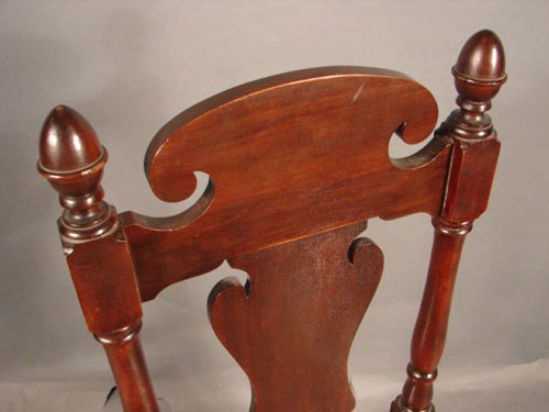 Sligh Signed William & Mary style Walnut Side Cha - 2
