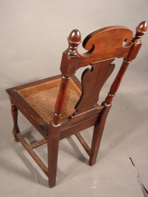 Sligh Signed William & Mary style Walnut Side Cha - 5