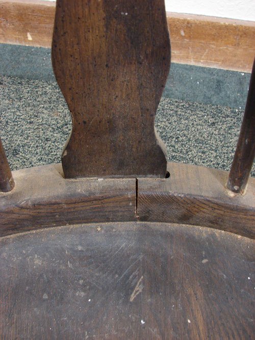 Nichols & Stone Oak Windsor style Desk Chair with - 4