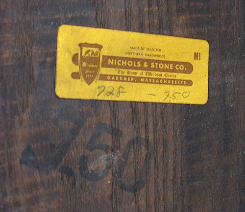 Nichols & Stone Oak Windsor style Desk Chair with - 7