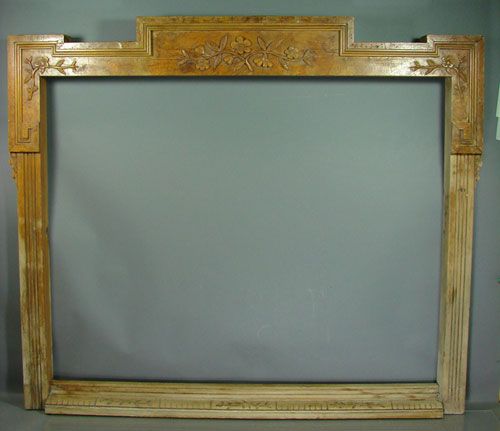 Antique Carved Walnut Frame with Burl Veneer
