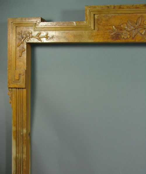 Antique Carved Walnut Frame with Burl Veneer - 2