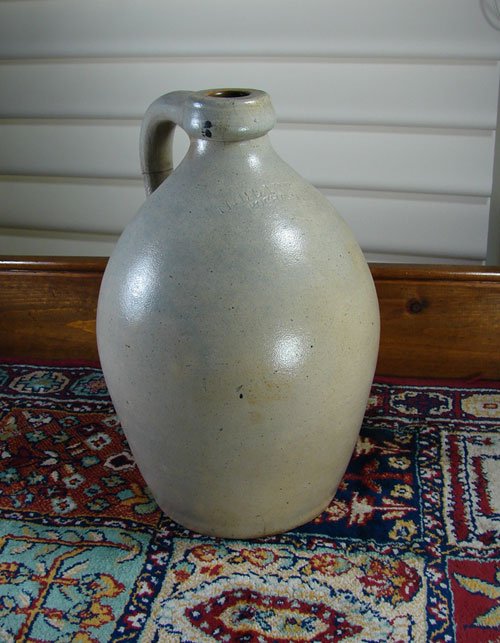 Antique Stoneware Jug. N. Clark, Rochester. Tight ha