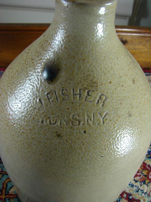 J. Fisher Lyons 1 Gallon Antique Stoneware Jug. Meas - 4