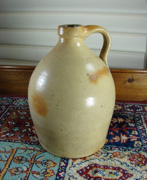 Lyons Signed 1 Gallon Stoneware Jug. 10 1/2" h x 6 1 - 3