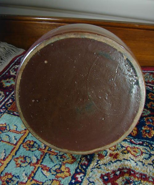 Small Antique Stoneware Jug with pouring spout in br - 4