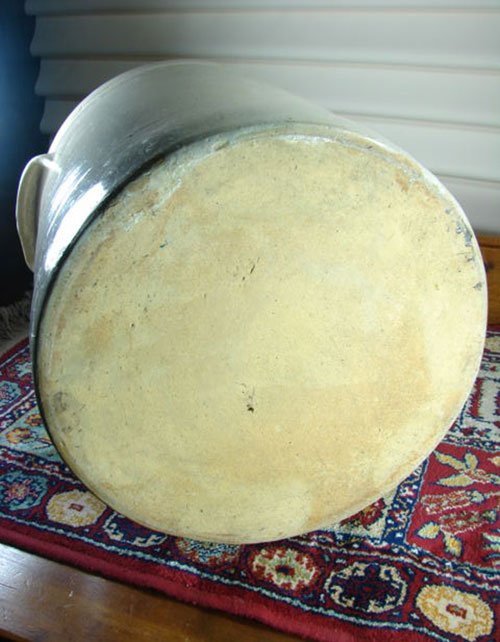 6 Gallon Antique Stoneware Crock. 14 1/2" h x 14" d - 4