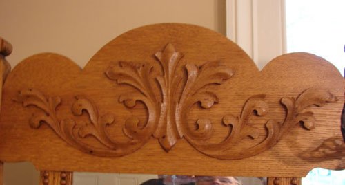 Victorian Golden Oak Hall Seat, fancy cast hooks, b - 4