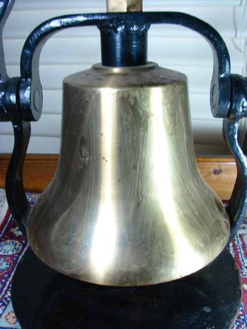 Antique Railroad / Ship Bell. Fine antique brass be - 2