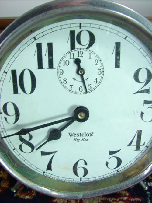 Two Vintage Westclox Alarm Clocks. One chrome, the - 2