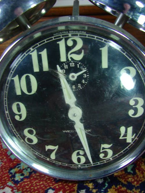 Two Vintage Westclox Alarm Clocks. One chrome, the - 3