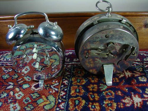 Two Vintage Westclox Alarm Clocks. One chrome, the - 4