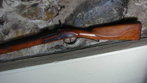 Retland Signed Antique Percussion Rifle. Wood refin - 5