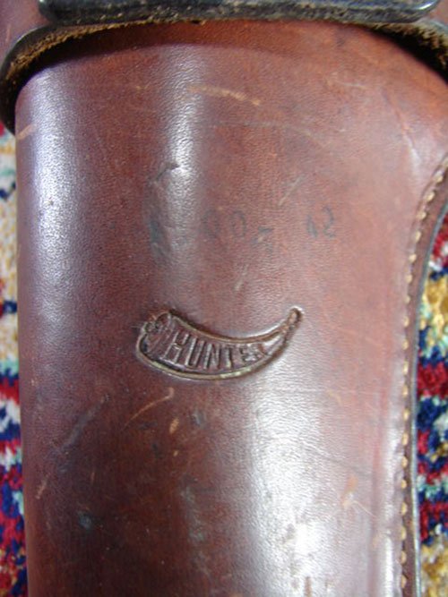 Two Vintage Leather Pistol Holsters. Waist type. Br - 5