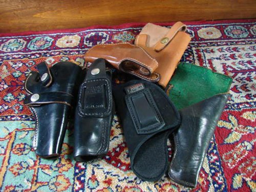 6 Hip Holsters. Various makes. Five are leather. - 3