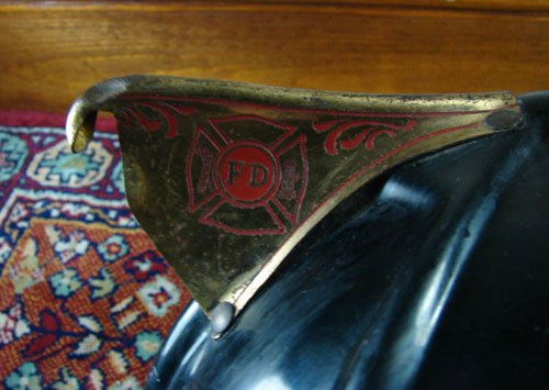 Cairns Vintage Firemen's Helmet. 6 1/2" h x 14" lon - 2