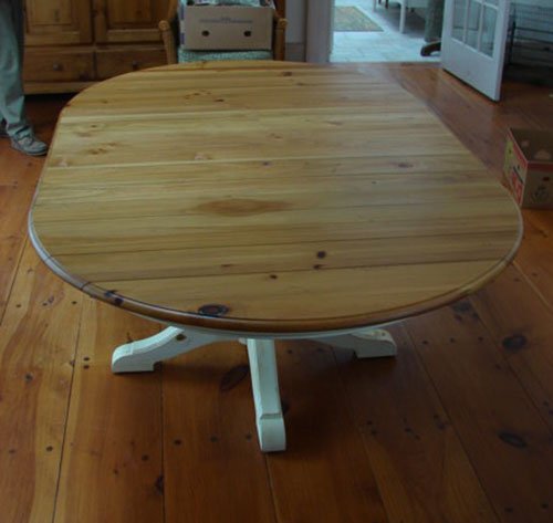 Ethan Allen Pine Extension Dining Table with white - 3