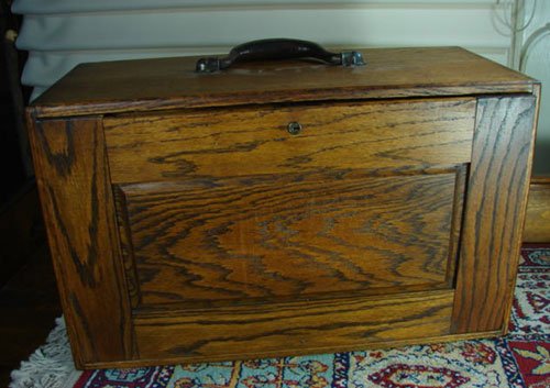 Antique Oak Machinist's Cabinet with an 8 drawer in