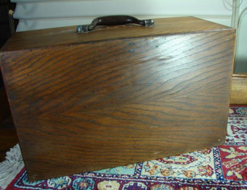 Antique Oak Machinist's Cabinet with an 8 drawer in - 5