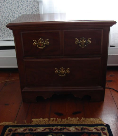 Thomasville Cherry Two Drawer Night Stand. 23 1/2" - 2