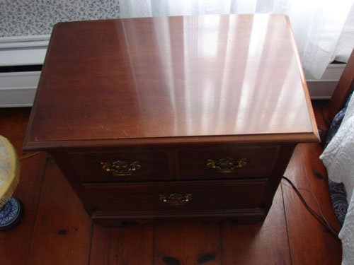 Thomasville Cherry Two Drawer Night Stand. 23 1/2" - 3