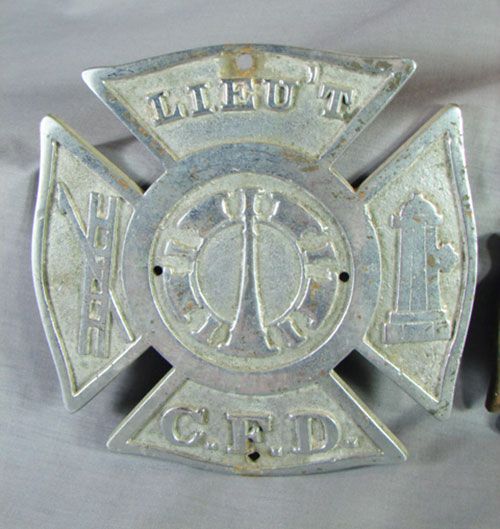 047A: Two Antique Fire Marks including Schenectady F.D. - 3