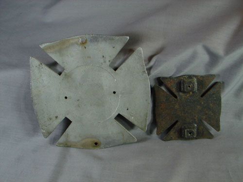 047A: Two Antique Fire Marks including Schenectady F.D. - 4