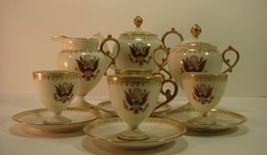 T & V Limoges U.S. Seal Presidential Tea Service.