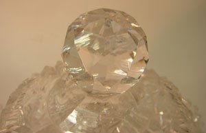 ABP Cut Crystal Two Piece Butter Dish. Maker unkn - 2