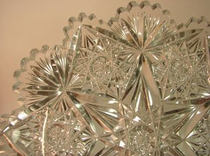 ABP Cut Crystal Two Piece Butter Dish. Maker unkn - 4