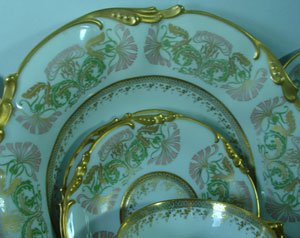 J. Pouyat Limoges Fine Porcelain Partial Dinner S - 4
