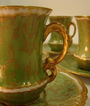 J. Pouyat Fine Porcelain Demitasse Cup and Saucer - 3