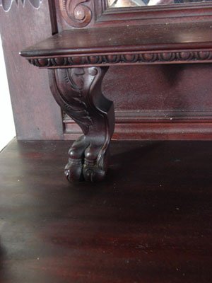 Victorian Heavily Carved Mahogany Sideboard in th - 5