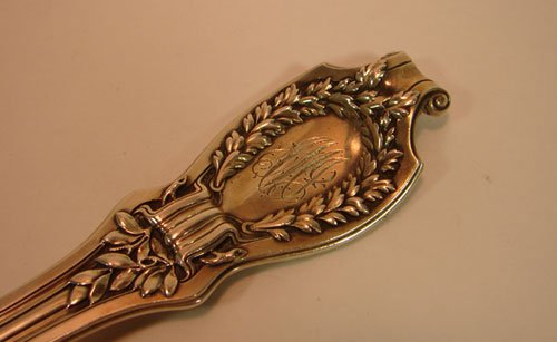 Durgin Du Barry Pattern Sterling Silver Large Salad - 2