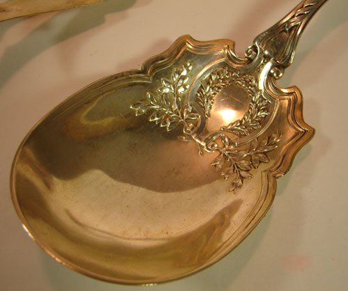 Durgin Du Barry Pattern Sterling Silver Large Salad - 4